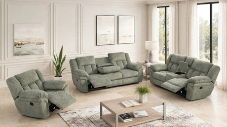 Dallas Sage 3-Piece Manual Reclining Set by Happy Homes at Eve Furniture