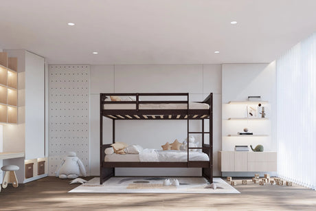 Rose Twin/Twin Bunk Bed Espresso by Happy Homes at Eve Furniture