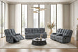Martina Charcoal 3-Piece Reclining Set by Happy Homes at Eve Furniture