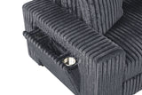Bazooka Charcoal 7-Piece Sectional with Ottoman
