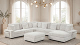 [Hot Buy] Bazooka Beige 7-Piece Sectional with Ottoman by Happy Homes at Eve Furniture