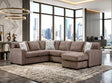 Sectra Brown RAF Sectional by Happy Homes at Eve Furniture