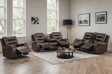 Cloud Brown Oversized 3-Piece Reclining Living Room Set