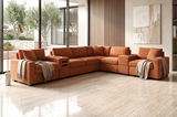 Barista Rust 8-piece Performance Fabric Modular Sectional Set