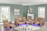 Rivera Saddle Leather 3-Piece Power Reclining Living Room Set