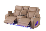 Rivera Saddle Leather 3-Piece Power Reclining Living Room Set
