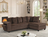 Rene Chocolate RAF Reversible Sectional by Happy Homes at Eve Furniture