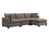 Cloud Mocha Modular Performance Fabric Sectional