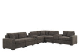 Barista Chocolate 8-piece Performance Fabric Modular Sectional Set