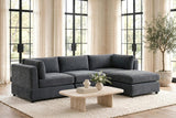 Milan Charcoal 4-Piece Performance Fabric Modular Sectional by Happy Homes at Eve Furniture