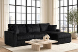 Sol Black RAF Reversible Sectional by Happy Homes at Eve Furniture