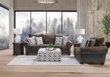 Behold Chocolate Oversized Sofa & Loveseat Set