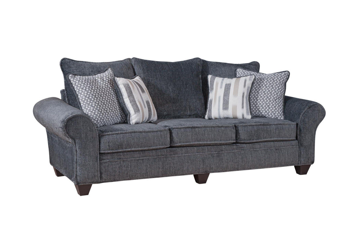 luxe Charcoal Oversized Sofa & Loveseat Set