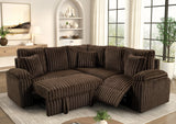 Amiri Chocolate Power Reclining Sectional With Pull-Out Bed