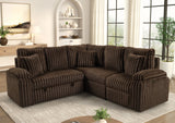 Amiri Chocolate Power Reclining Sectional With Pull-Out Bed