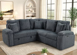 Amiri Charcoal Power Sectional With Pull-Out Bed