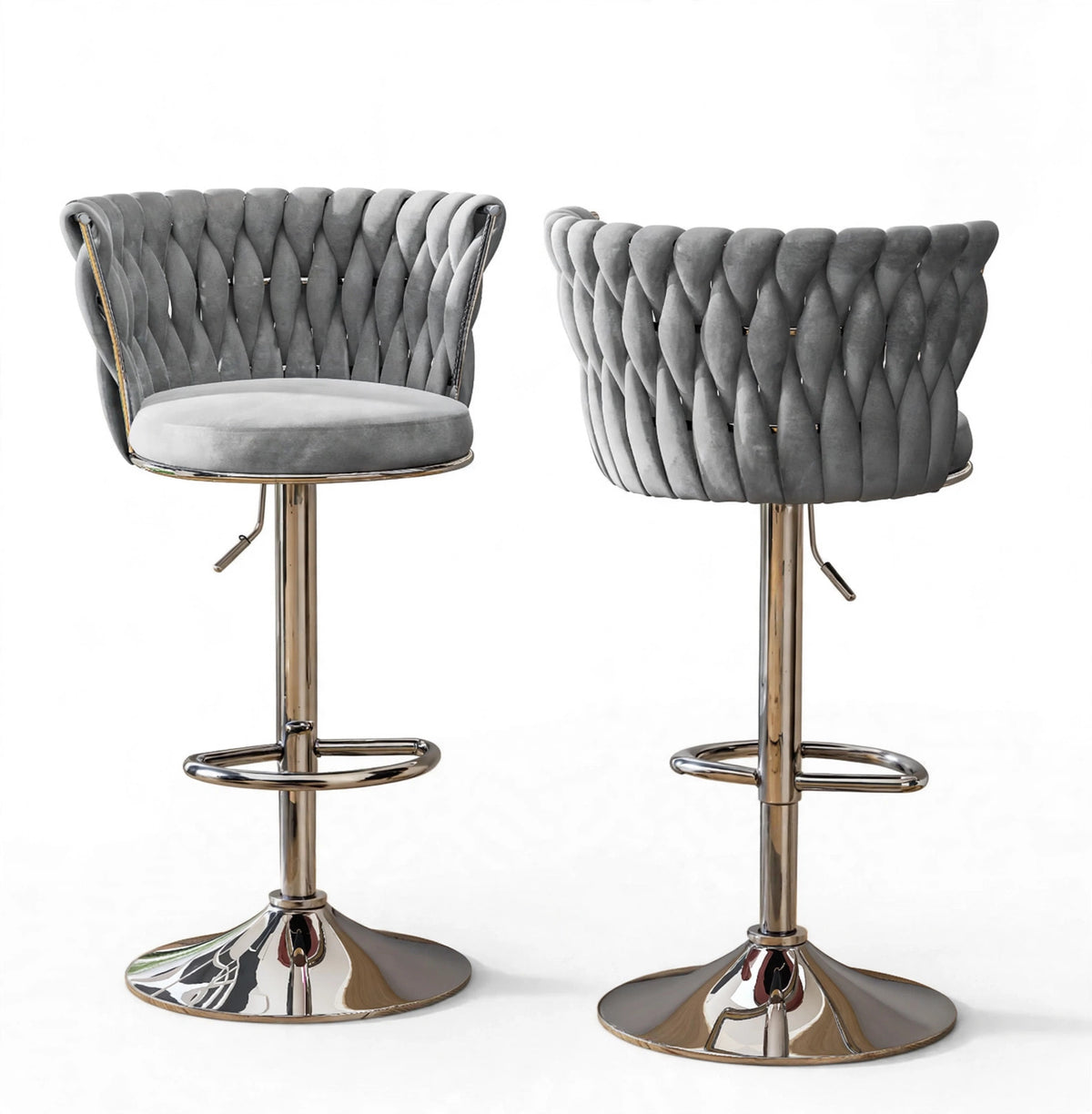 Noren Gray Adjustable Barstool Set by Happy Homes at Eve Furniture