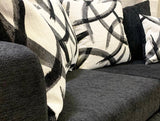 Monroe Black Sofa & Loveseat by Happy Homes at Eve Furniture