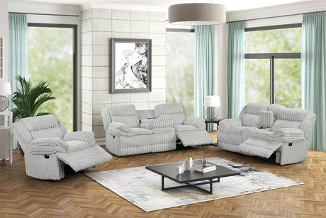 Mellow Grey 3-Piece Reclining Living Room Set by New Era Innovations at Eve Furniture