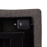 S655 Charcoal Queen Adjustable Base by Malouf at Eve Furniture
