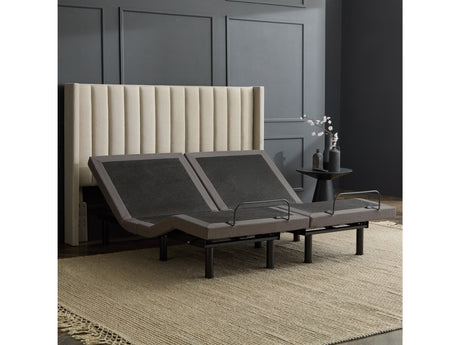 S655 Charcoal Split King Adjustable Base by Malouf at Eve Furniture