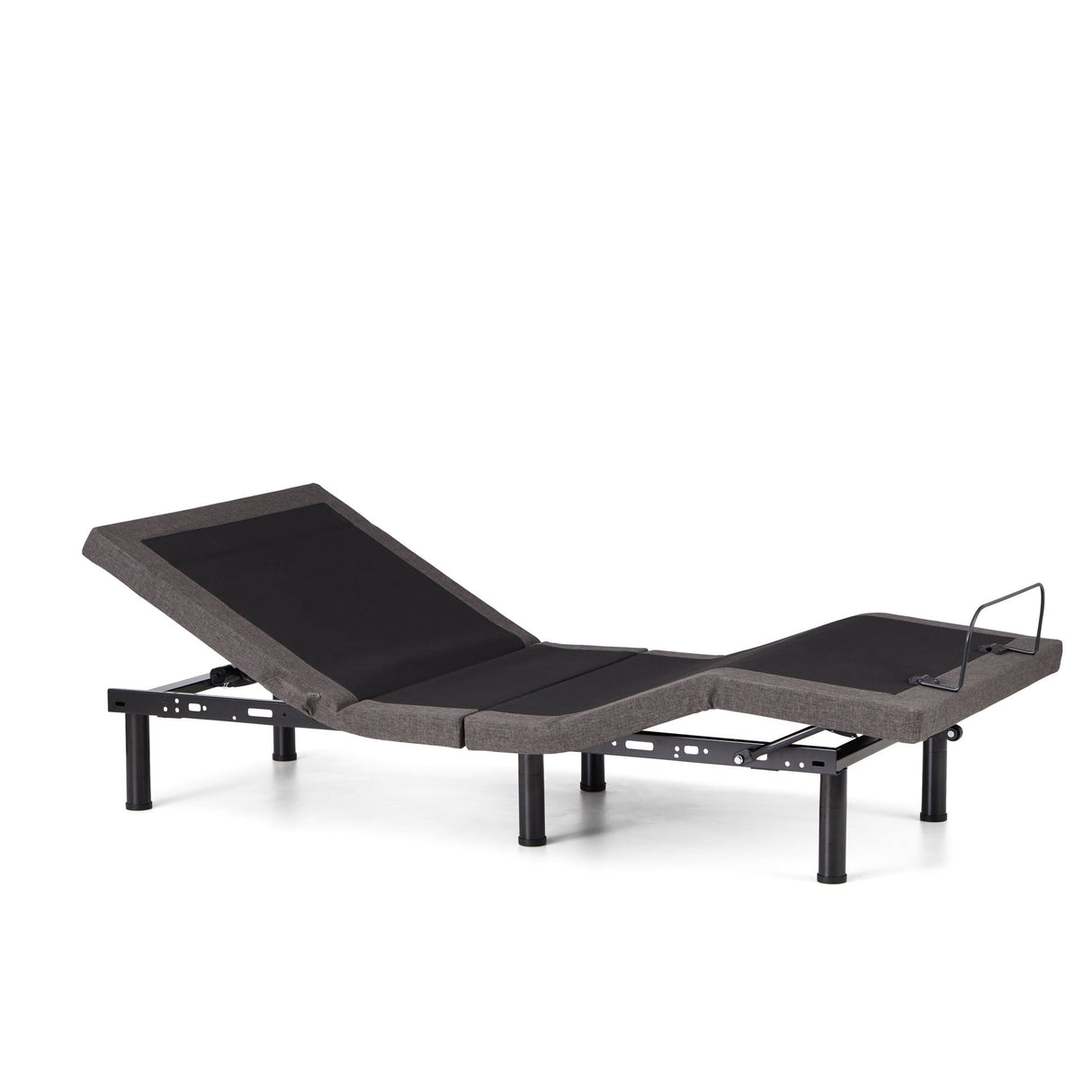 S655 Charcoal Split Queen Adjustable Base by Malouf at Eve Furniture