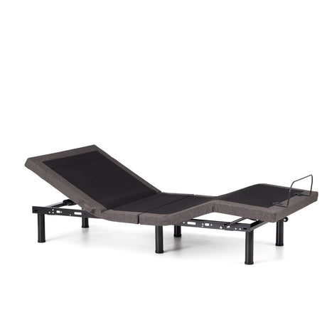 S655 Charcoal Split Queen Adjustable Base by Malouf at Eve Furniture