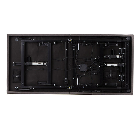 S655 Charcoal Split Queen Adjustable Base by Malouf at Eve Furniture