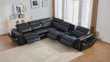 Divani Black 7-Piece Power Reclining Sectional by New Era Innovations at Eve Furniture