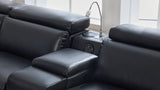Divani Black 7-Piece Power Reclining Sectional by New Era Innovations at Eve Furniture