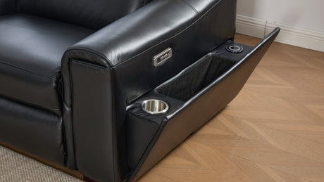 Divani Black 7-Piece Power Reclining Sectional by New Era Innovations at Eve Furniture