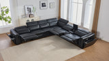Divani Black 7-Piece Power Reclining Sectional by New Era Innovations at Eve Furniture