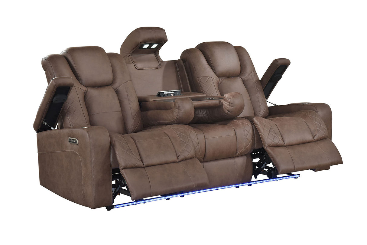 Ashley Brown 3-Piece Power Reclining Living Room Set by New Era Innovations at Eve Furniture