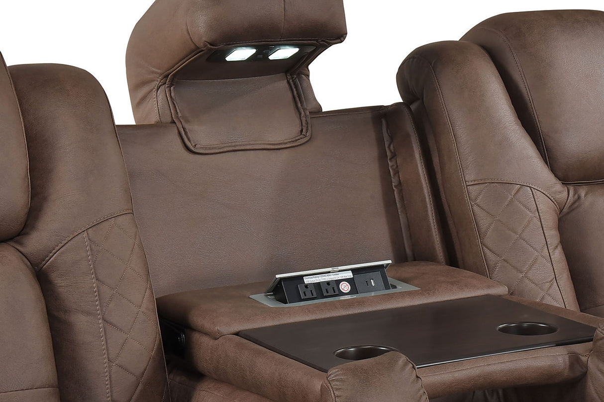 Ashley Brown 3-Piece Power Reclining Living Room Set by New Era Innovations at Eve Furniture