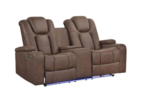 Ashley Brown 3-Piece Power Reclining Living Room Set by New Era Innovations at Eve Furniture