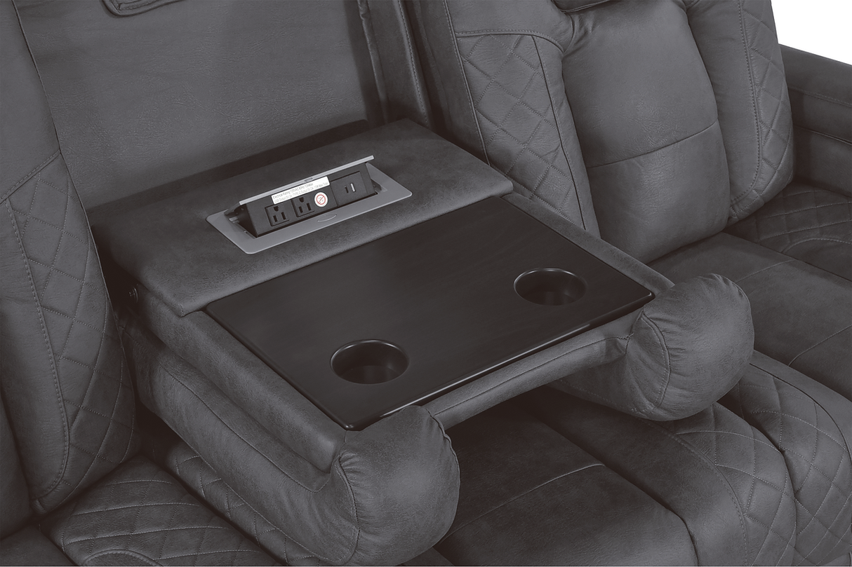 Ashley Grey 3-Piece Power Reclining Living Room Set by New Era Innovations at Eve Furniture