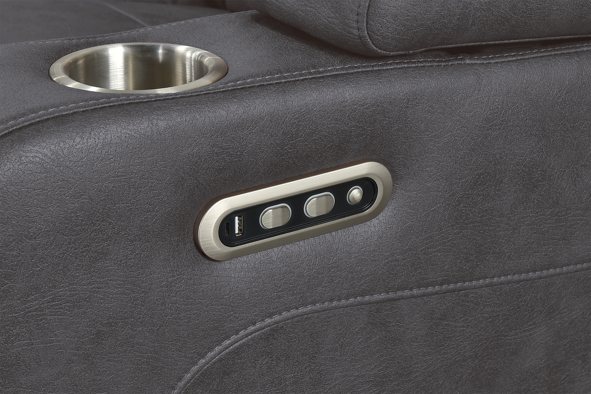 Ashley Grey 3-Piece Power Reclining Living Room Set by New Era Innovations at Eve Furniture