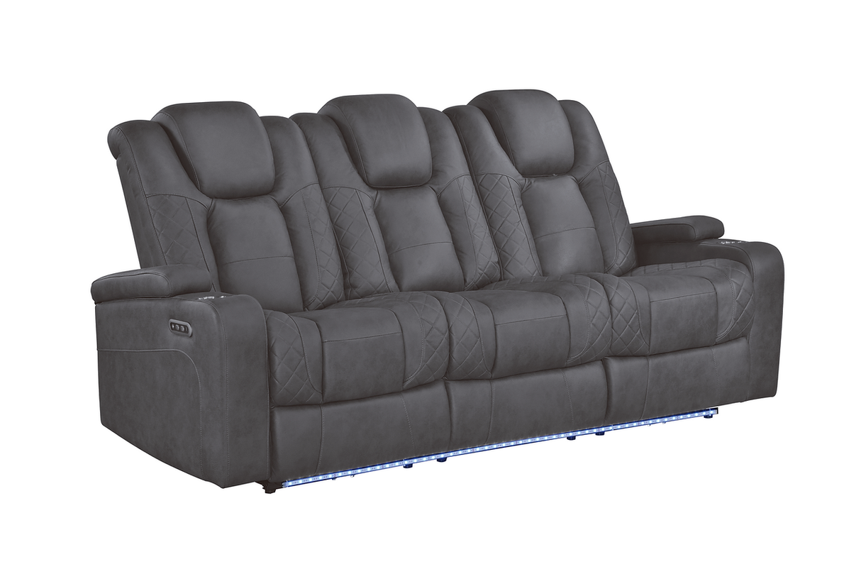 Ashley Grey 3-Piece Power Reclining Living Room Set by New Era Innovations at Eve Furniture