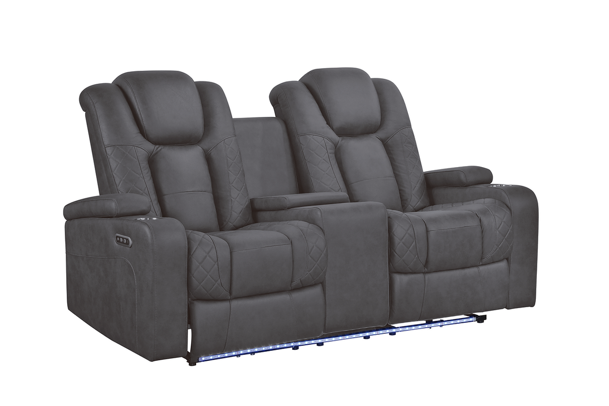 Ashley Grey 3-Piece Power Reclining Living Room Set by New Era Innovations at Eve Furniture