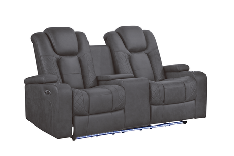 Ashley Grey 3-Piece Power Reclining Living Room Set by New Era Innovations at Eve Furniture