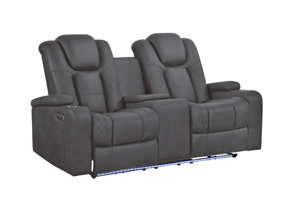 Ashley Grey 3-Piece Power Reclining Living Room Set by New Era Innovations at Eve Furniture