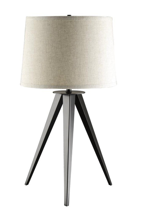 Sabat Black/Light Gray Tripod Base Table Lamp by Coaster at Eve Furniture