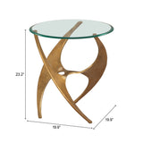 Sabel Gold Side Table by Zuomod at Eve Furniture