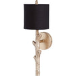 Sabinal II Gold Resin Tree Branch Black Fabric Shade Wall Sconce by Mercana at Eve Furniture