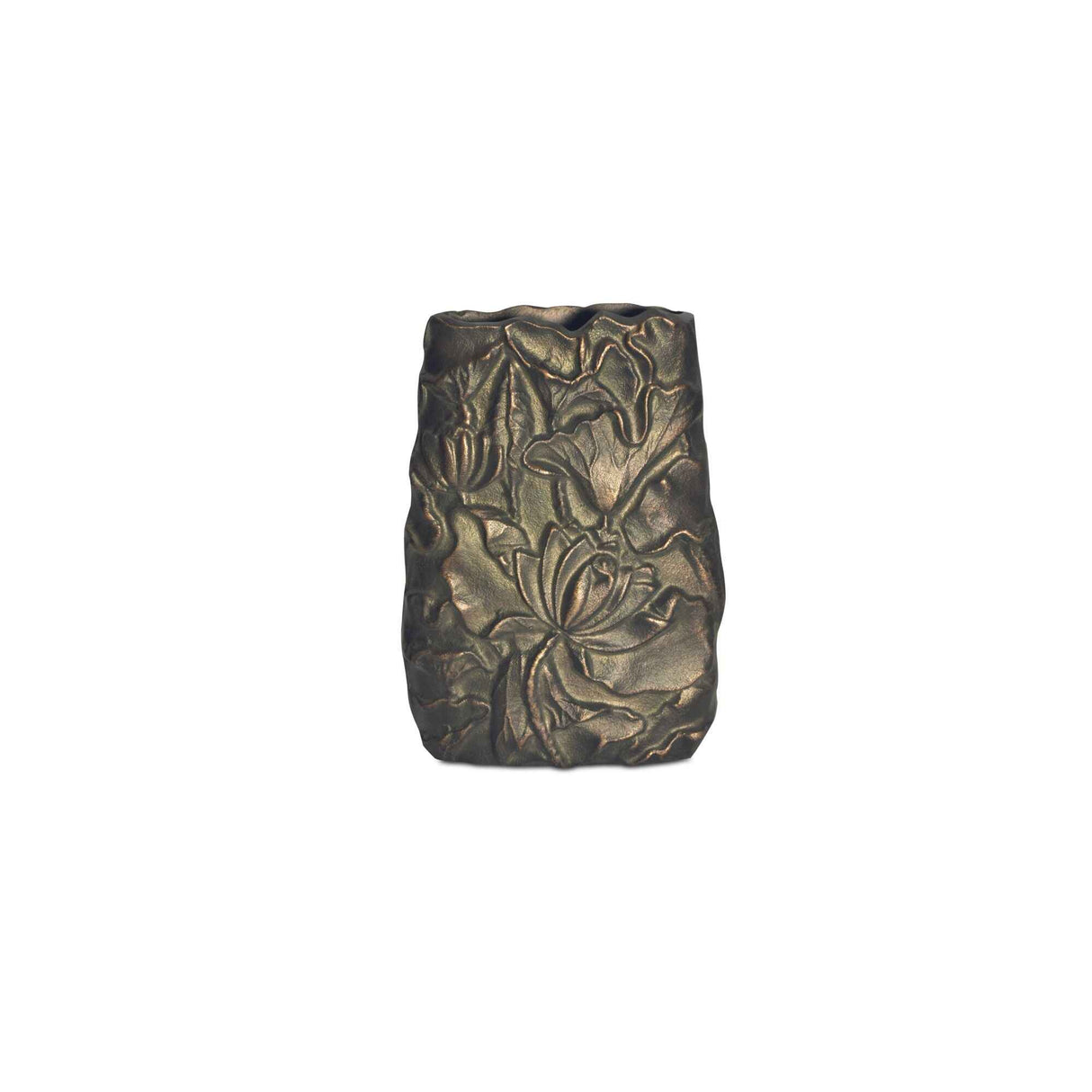 Sabine Antique Brass Cast Aluminum Vase