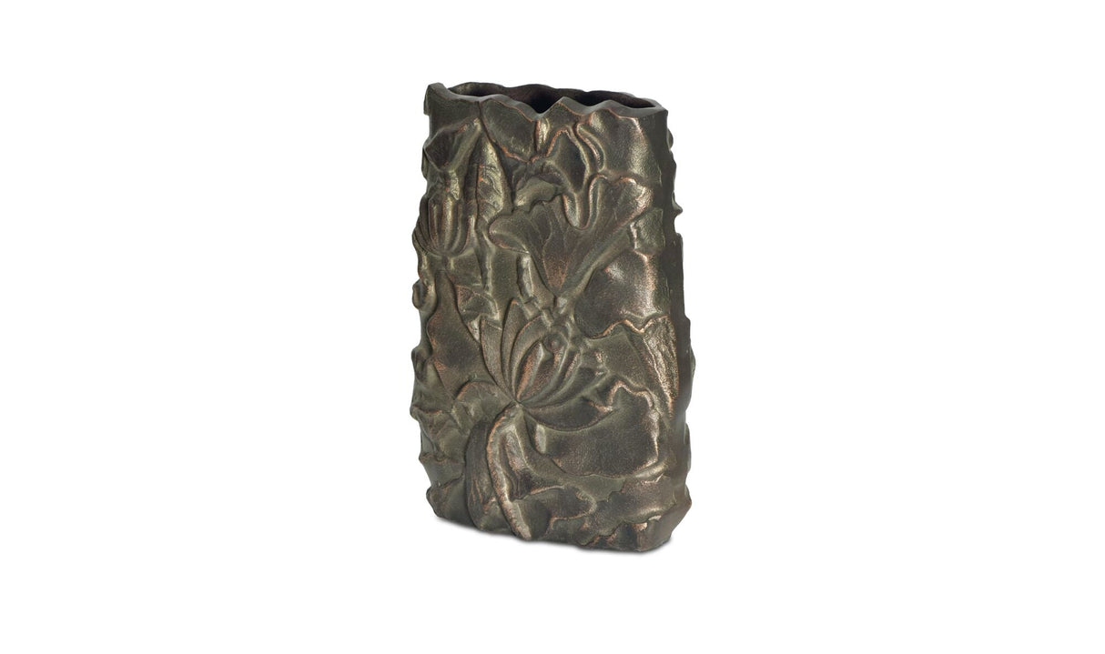 Sabine Cast Aluminum Vase Antique Brass by Moe's Home at Eve Furniture