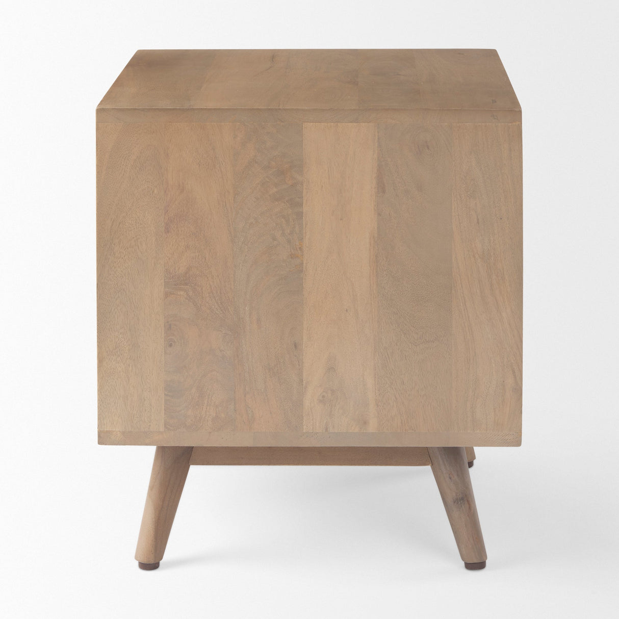 Sable 19.0L x 19.0W x 21.5H Light Brown Wood Side Table by Mercana at Eve Furniture