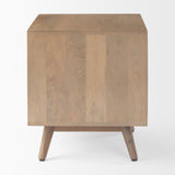 Sable 19.0L x 19.0W x 21.5H Light Brown Wood Side Table by Mercana at Eve Furniture