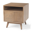 Sable 19.0L x 19.0W x 21.5H Light Brown Wood Side Table by Mercana at Eve Furniture