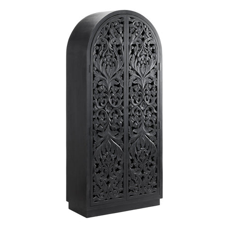 Sable Black Tall-Cabinet by Crestview at Eve Furniture